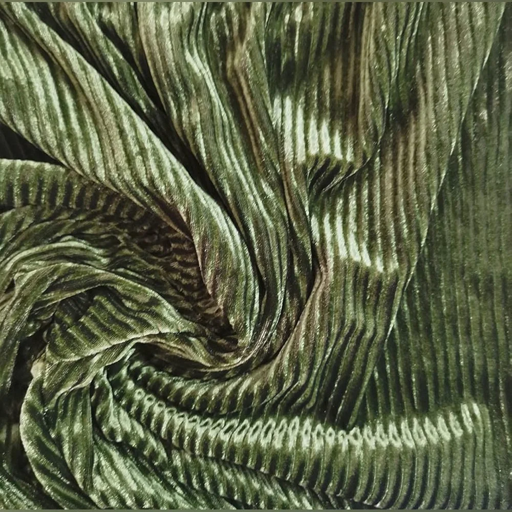 Groovy✌️High-Waisted Green Velvet Flare Stretchy Pants - Picture 6 of 8